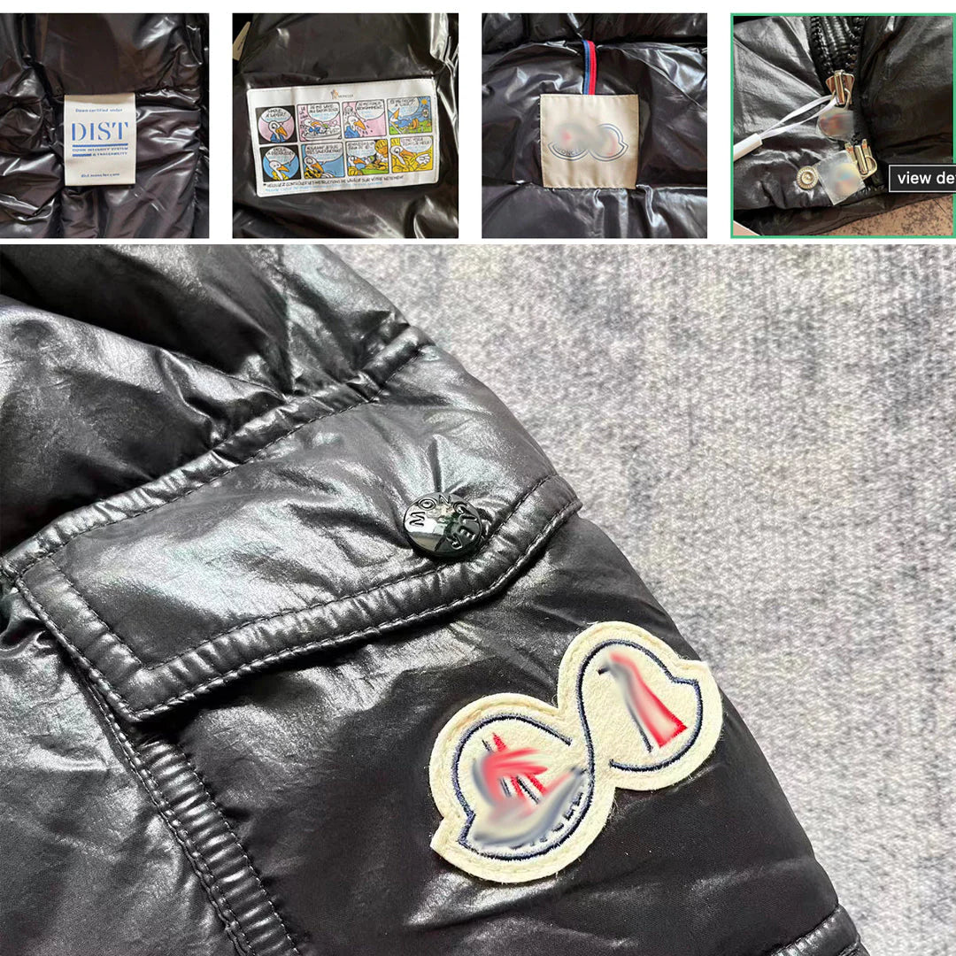 Men's 'MNCLR' Maya 70th Anniversary Black Puffer Jacket