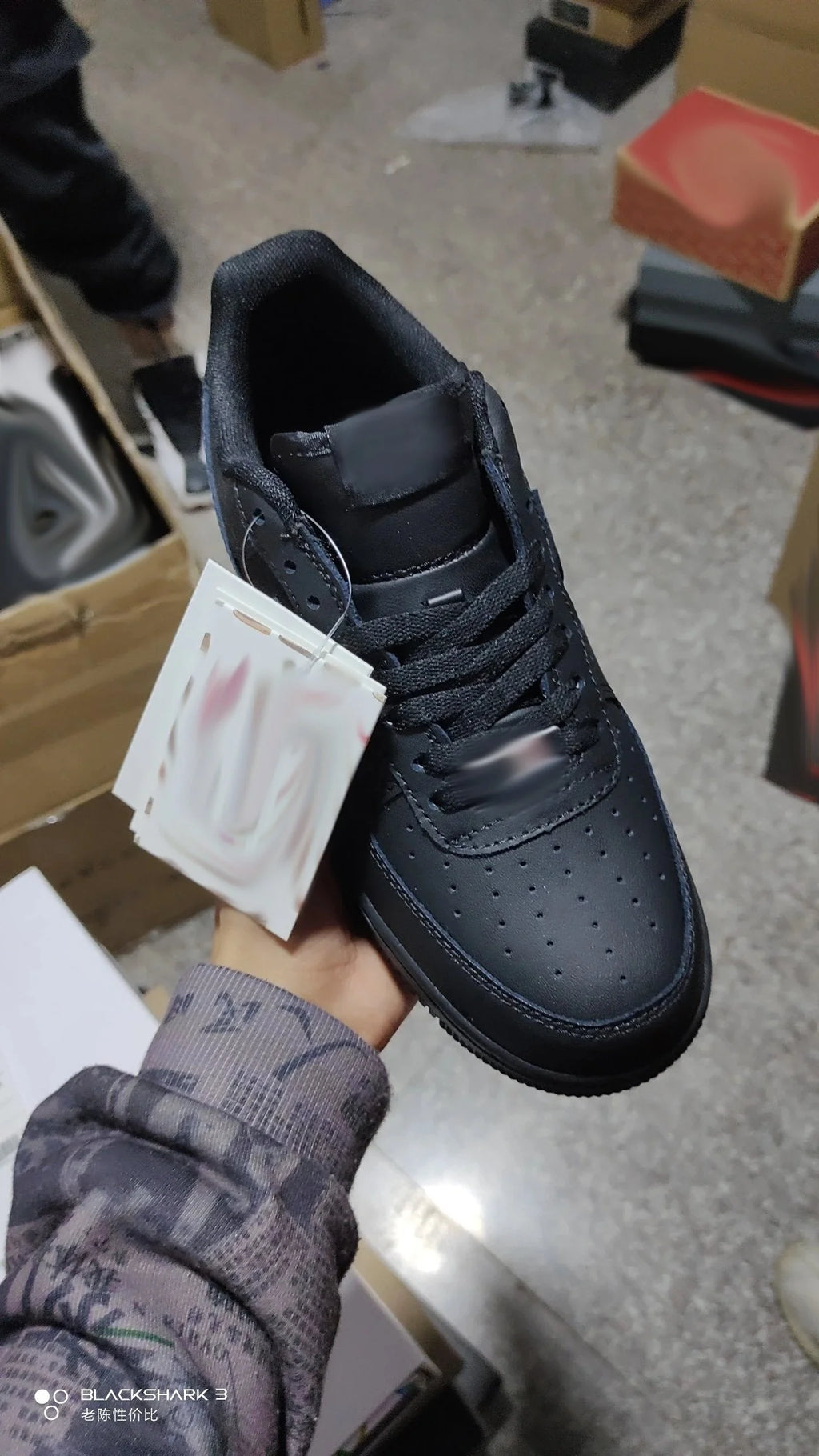 Men's 'AF1' Black Shoes