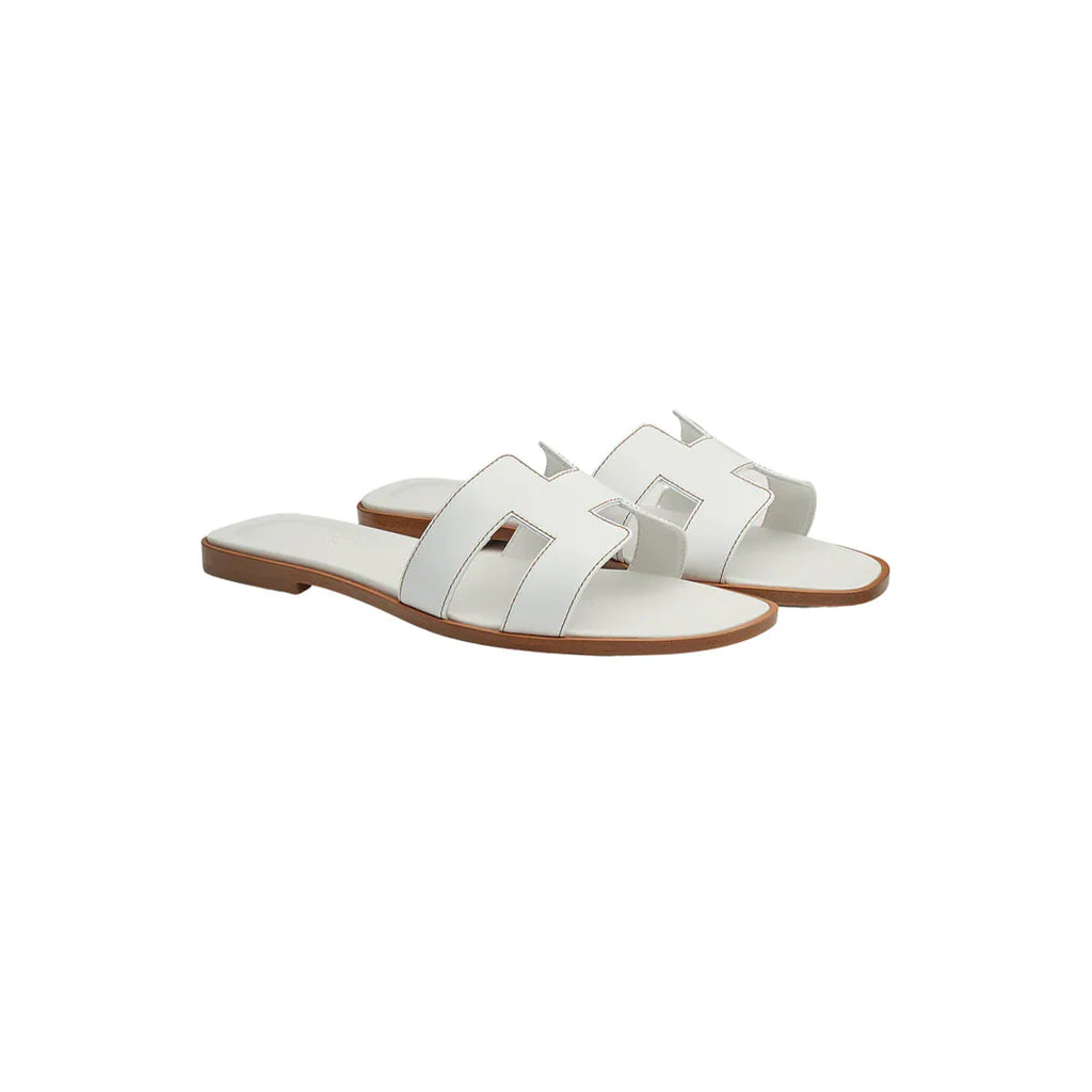 'HRMS' Sandal (White/Black/Brown)