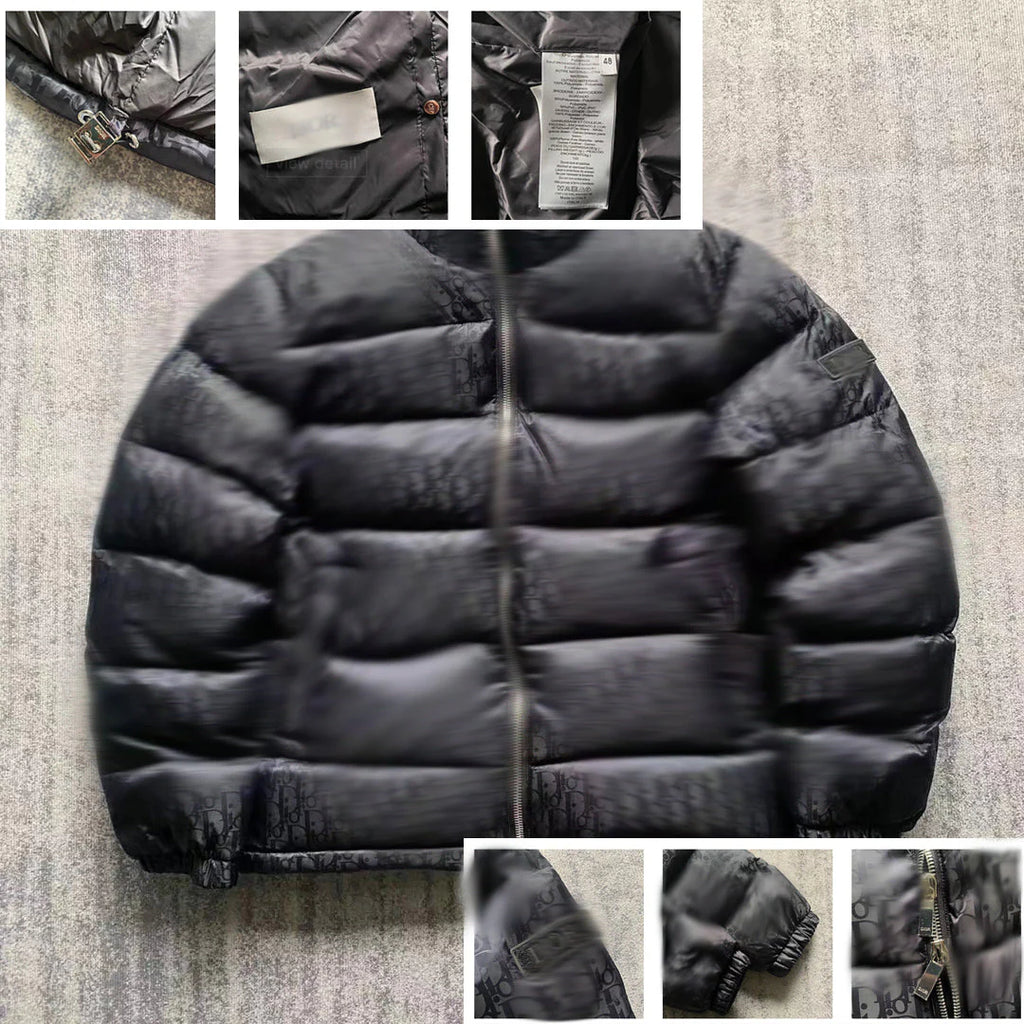 Men's Black Dlor Oblique Puffer Jacket
