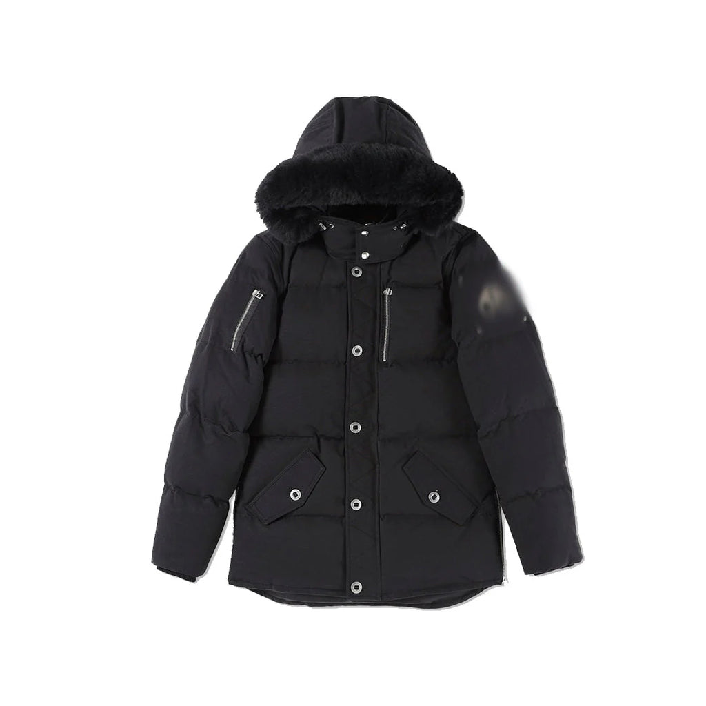 Men's 'MOOSE' Black Puffer Jacket